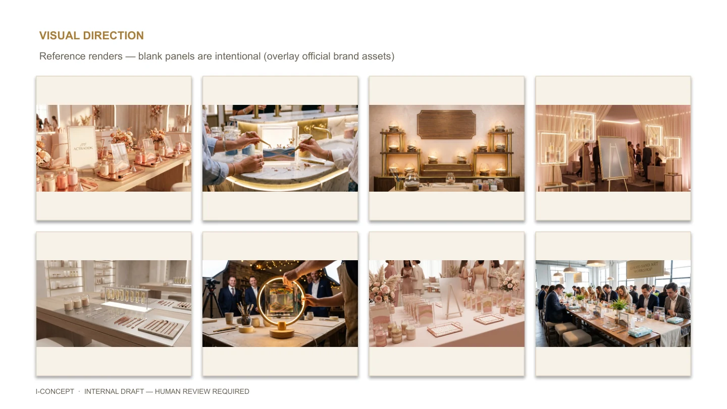 I-Concept generated proposal deck slide 6: Visual direction